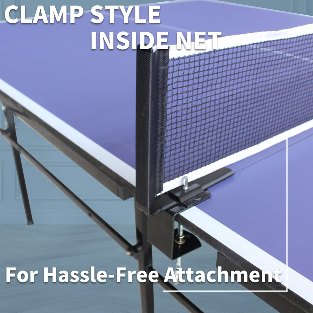 8FT Foldable Midsize Table Tennis Table Set With Paddles, Balls, And Net (SAK14735) – SAKSBY WHOLESALE, view 9