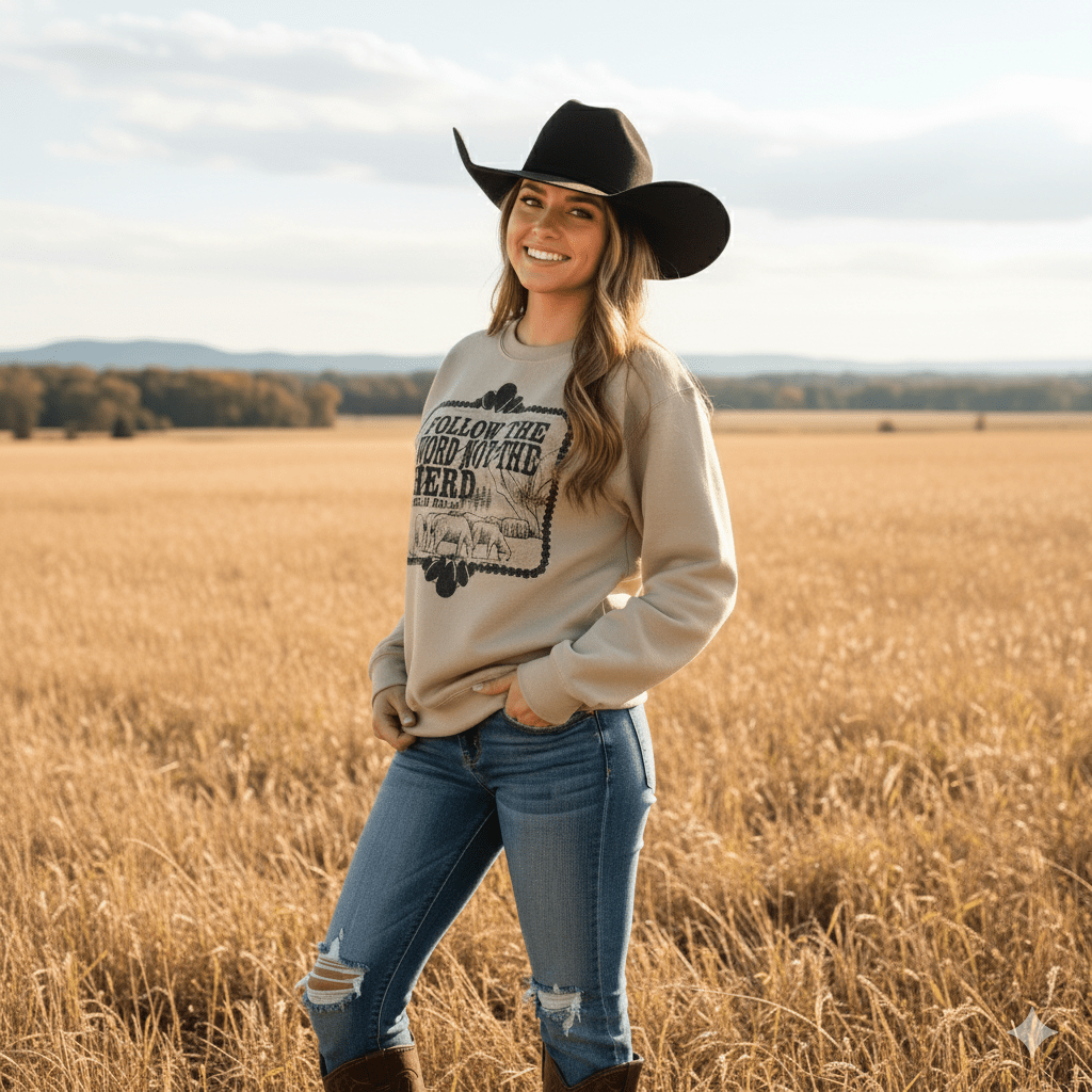 Wild Junkie Follow The Word Not The Herd Graphic Sweatshirt — construction detail
