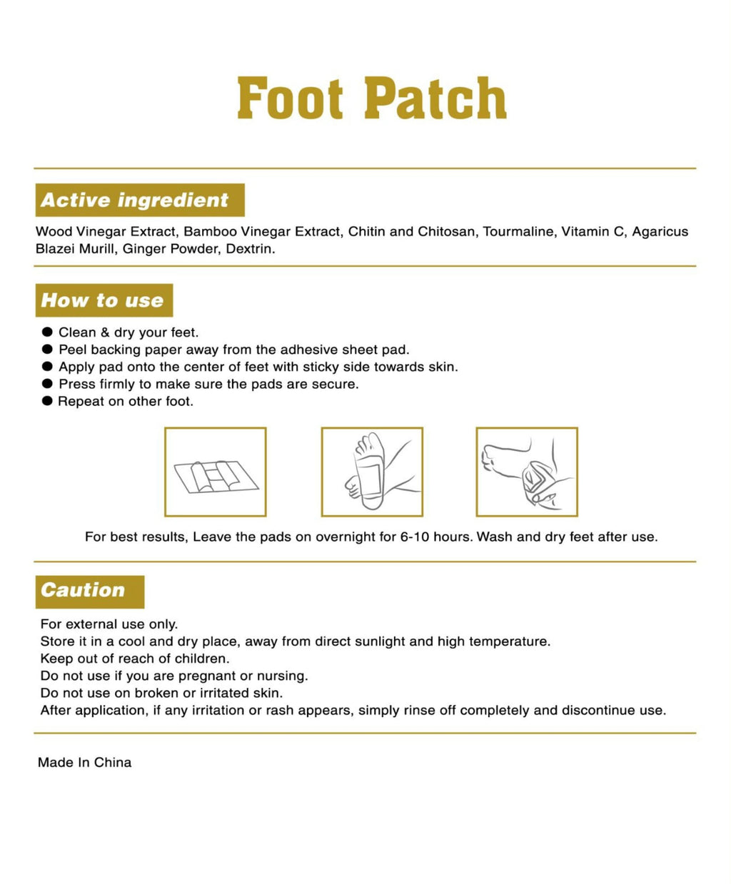 DSC DSC Foot Patches (Qty. 10) — detail close-up