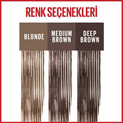 Maybelline New York Tattoo Brow 36h Styling Gel - 260 Deep Brown, Long-Lasting Eyebrow Styling