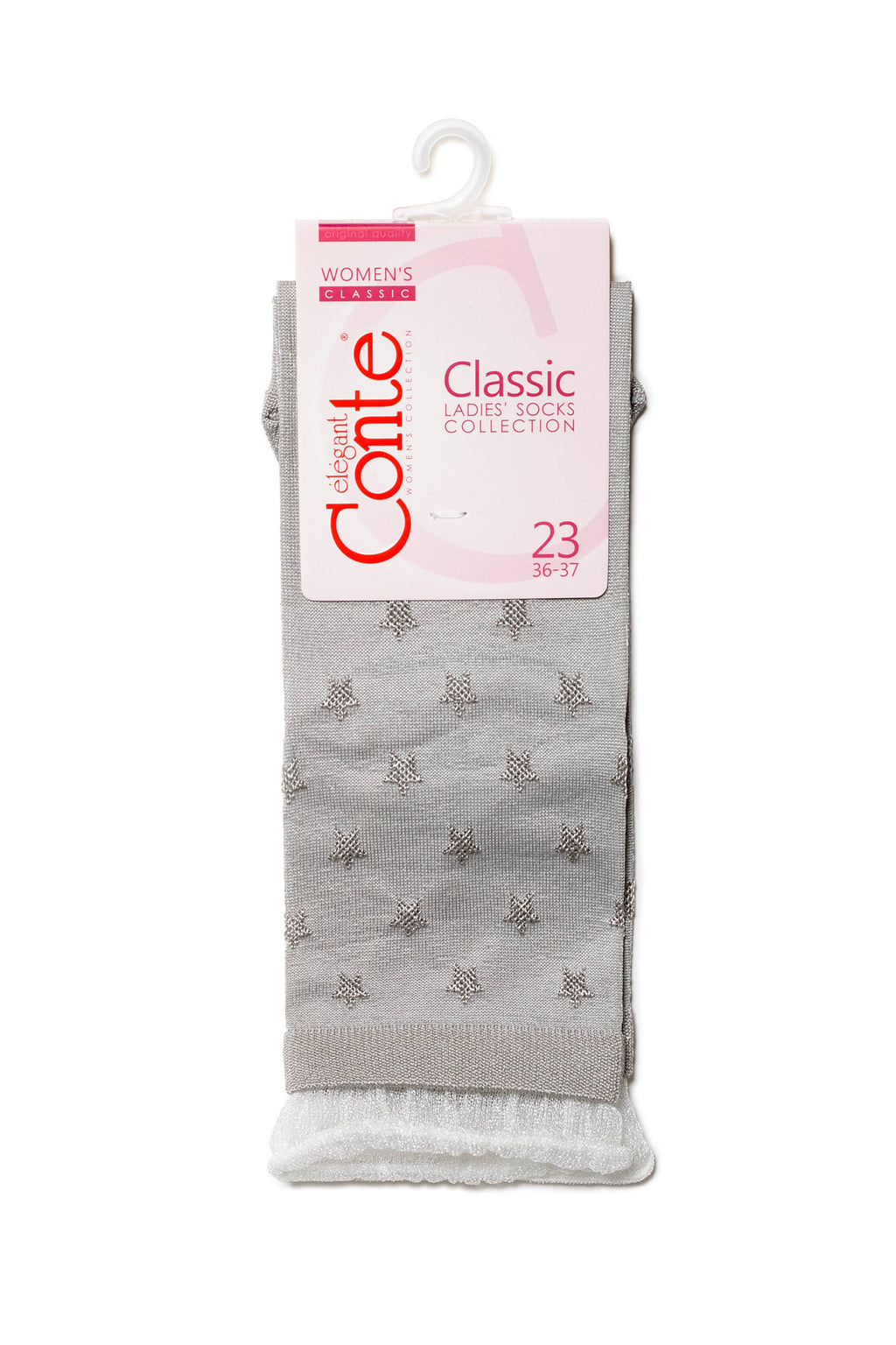 TheRanok.com Conte Socks Classic - 491 Decorative Transparent Mesh — size reference