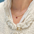 MyClosetAid MyClosetAid Tiffany's Necklace Heart Pendant Gold Chain — back view