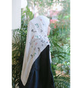 Mariam's Collection Free Palestine Chiffon Hijab – Cultural Statement Scarf with Arabic Letter… — flat-lay composition