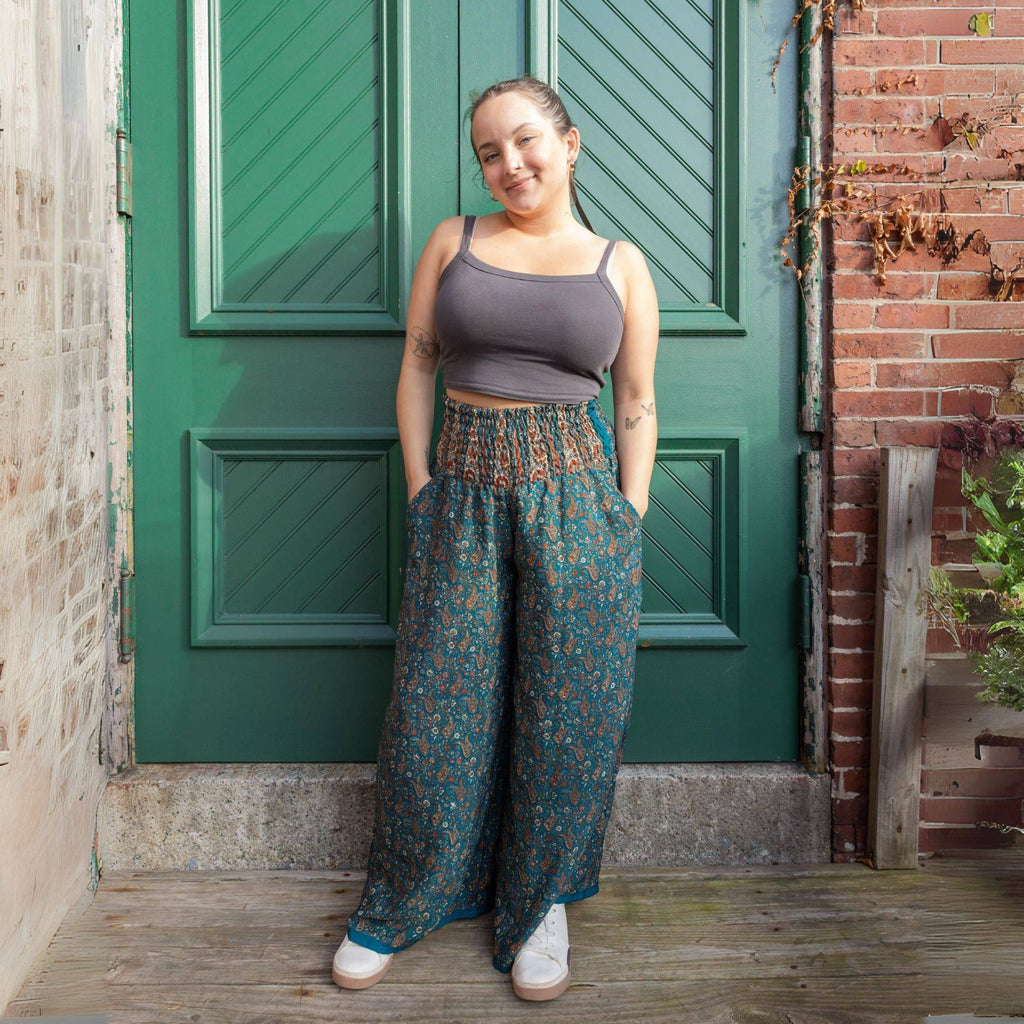 Darn Good Yarn Free Spirit Wide-Leg Palazzo Pants — detail shot 6