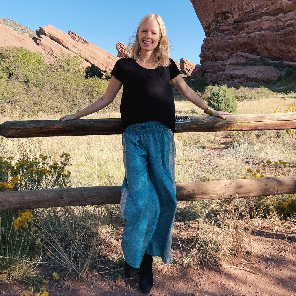 Darn Good Yarn Free Spirit Wide-Leg Palazzo Pants — detail shot 10