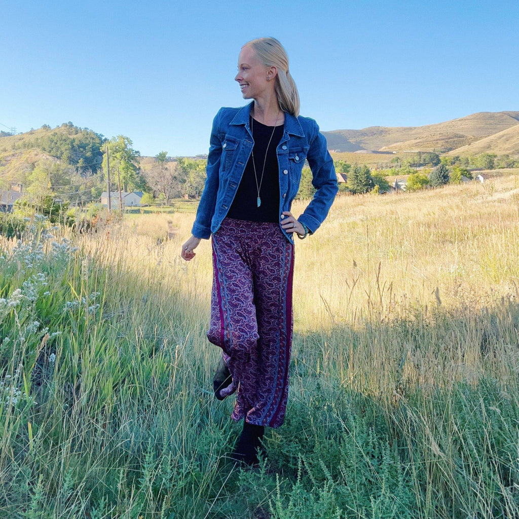 Darn Good Yarn Free Spirit Wide-Leg Palazzo Pants — detail shot 9