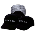 The Heartbeat Brand FREEDOM Hat - Black - Baseball Hat Fit - Laser Mesh — main product shot