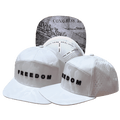 The Heartbeat Brand FREEDOM Hat - White Camo - Flat Bill - Laser Mesh — main product shot