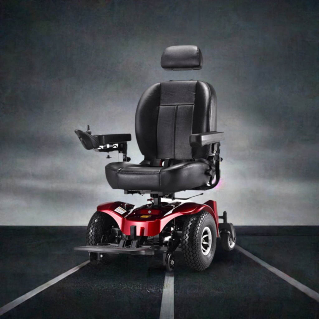 Freerider USA Apollo II 33/50AH Heavy Duty 2WD All Terrain Electric Powered Wheelchair, 470LBS (SAK95861) – SAKSBY WHOLESALE,