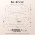 Nuvia Verano Freestanding Whirlpool Air Bubble LED Massage Bathtub (SAK47639) – SAKSBY WHOLESALE, view 11