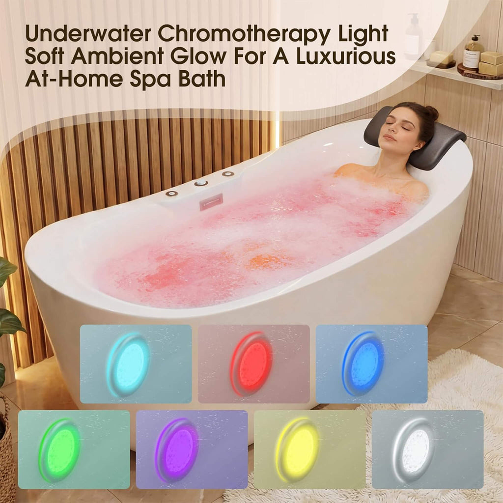 Nuvia Verano Freestanding Whirlpool Air Bubble LED Massage Bathtub (SAK47639) – SAKSBY WHOLESALE, view 10