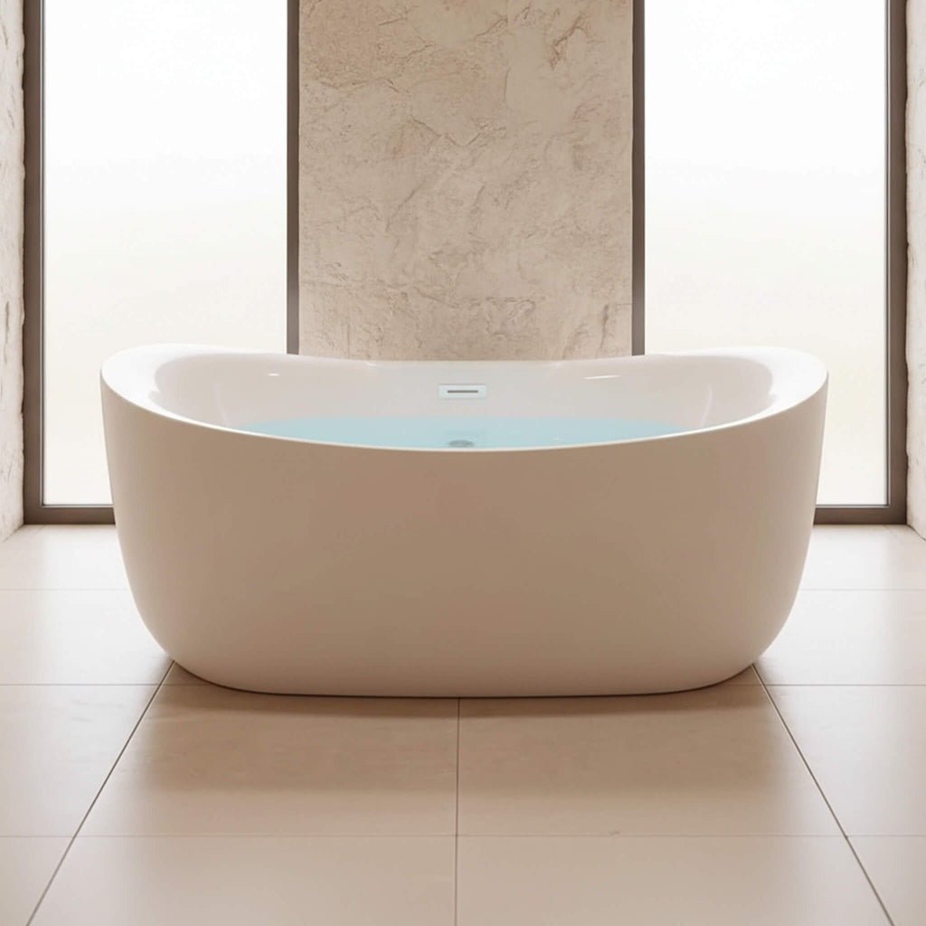 Nuvia Verano Freestanding Whirlpool Air Bubble LED Massage Bathtub (SAK47639) – SAKSBY WHOLESALE