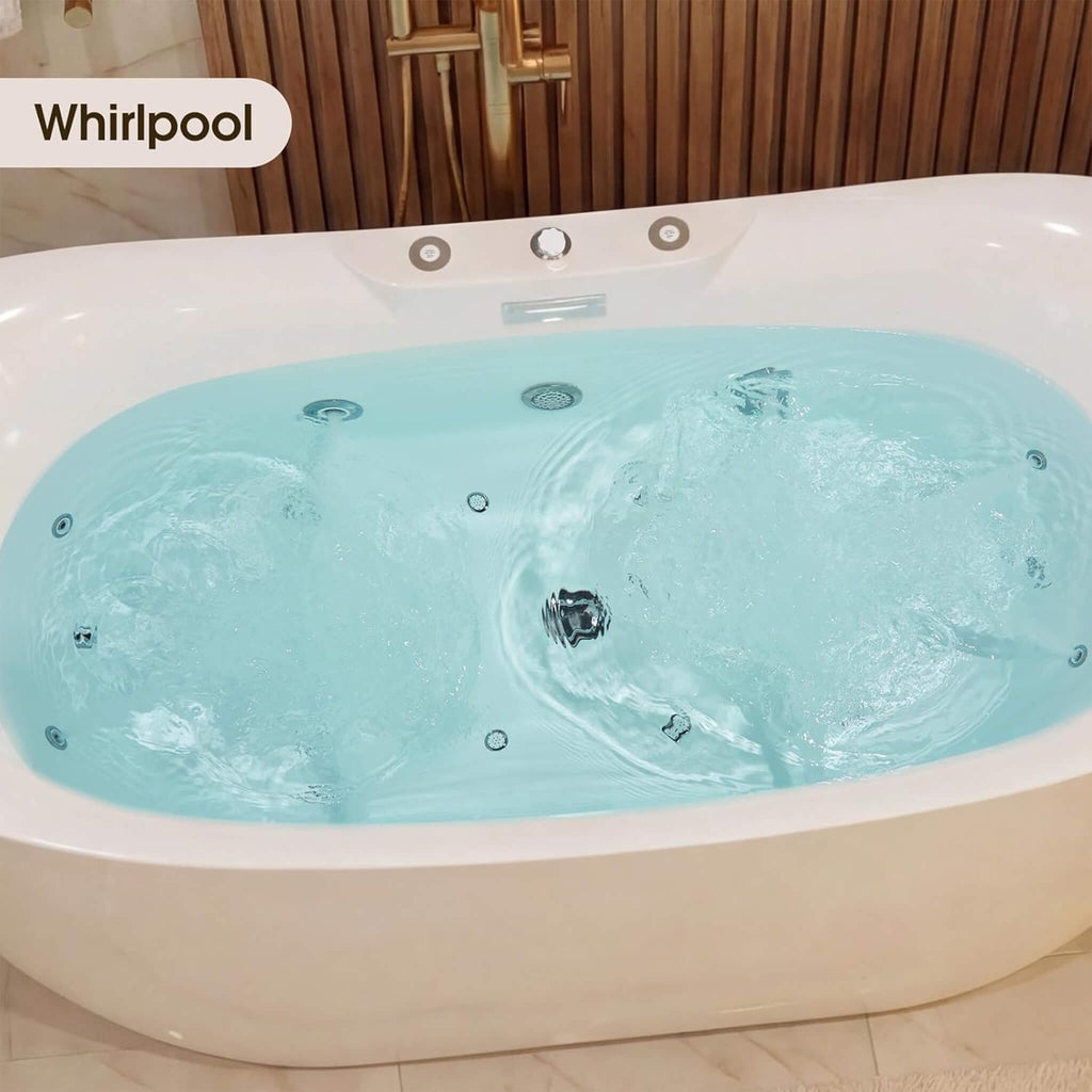 Nuvia Verano Freestanding Whirlpool Air Bubble LED Massage Bathtub (SAK47639) – SAKSBY WHOLESALE, view 5