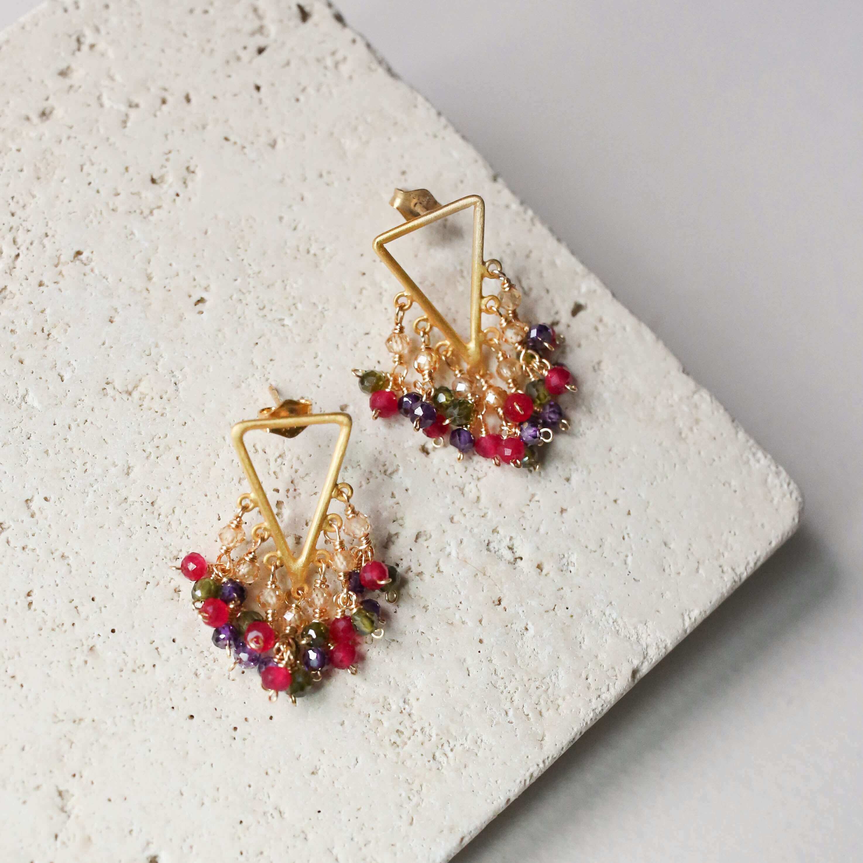 PARKEN JEWELRY PARKEN JEWELRY Rainbow Fringe Earrings — main product shot