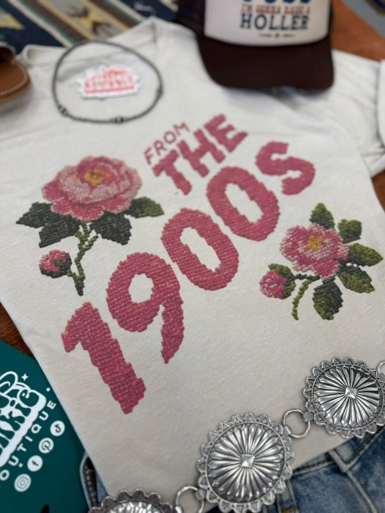 Wild Junkie From The 1900s Graphic Tee — Wild Junkie branding close-up