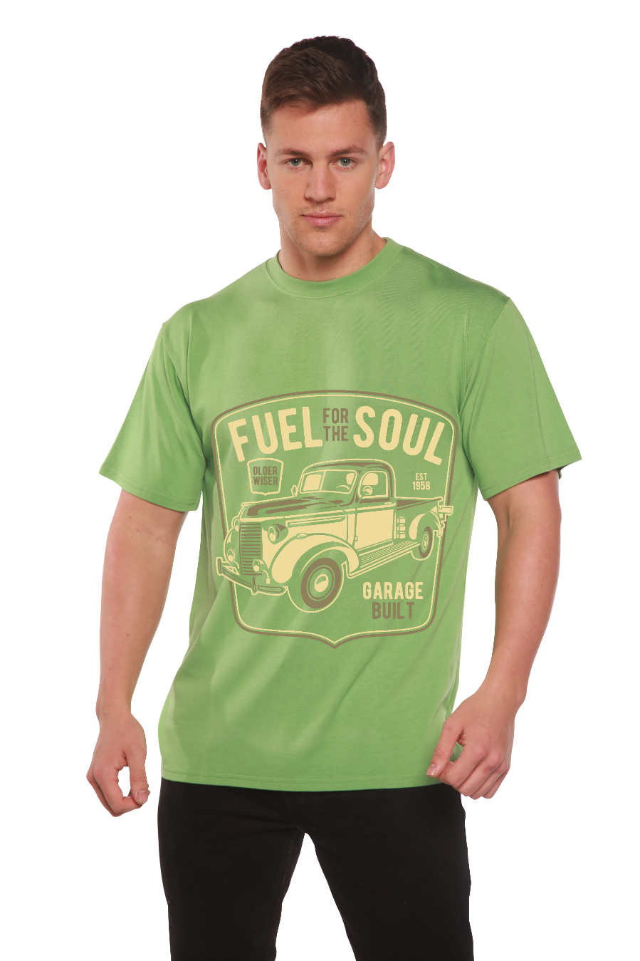 Spun Bamboo Fuel For The Soul Men's Bamboo Viscose/Organic Cotton Short Sleeve Graphic T-Shirt — in-use photo