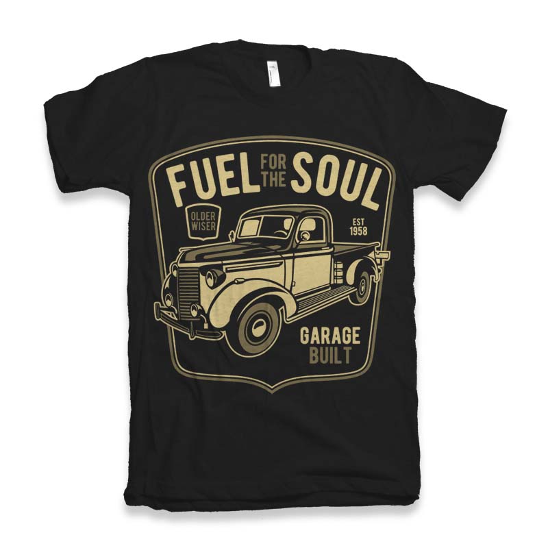 Spun Bamboo Fuel For The Soul Men's Bamboo Viscose/Organic Cotton Short Sleeve Graphic T-Shirt — detail close-up