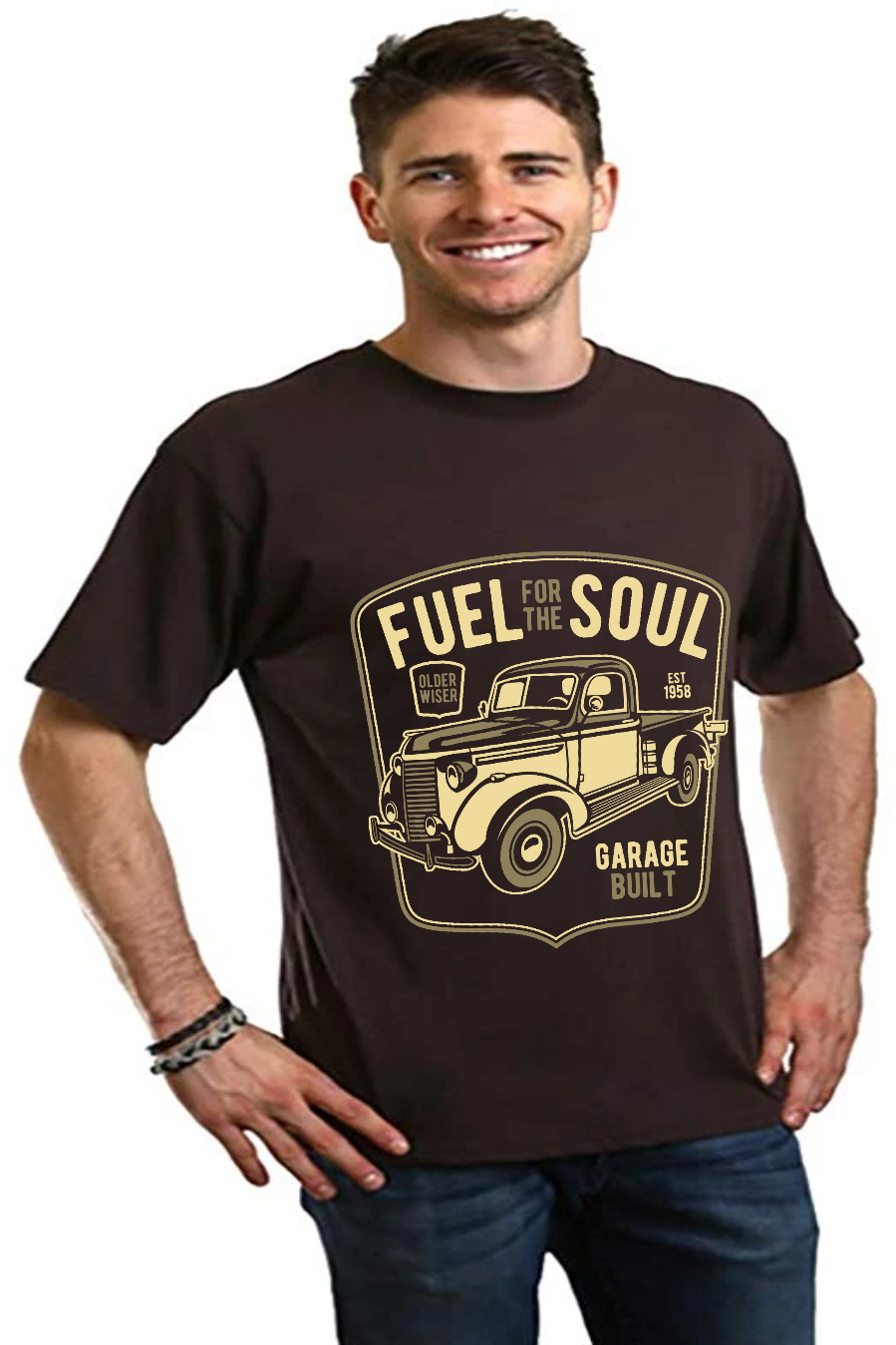 Spun Bamboo Fuel For The Soul Men's Bamboo Viscose/Organic Cotton Short Sleeve Graphic T-Shirt — side view