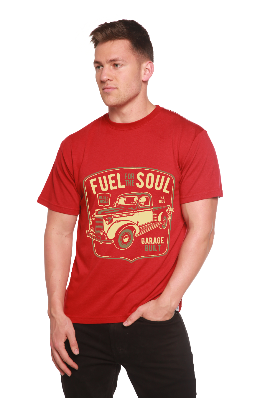 Spun Bamboo Fuel For The Soul Men's Bamboo Viscose/Organic Cotton Short Sleeve Graphic T-Shirt — feature highlight