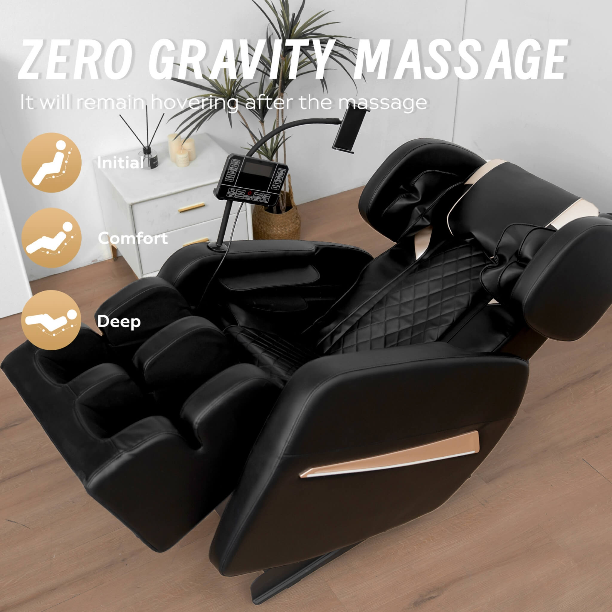 Airvana Nocturne Full-Body Zero-Gravity Massage Chair With Retractable Footrest (SAK40593) – SAKSBY WHOLESALE, view 9