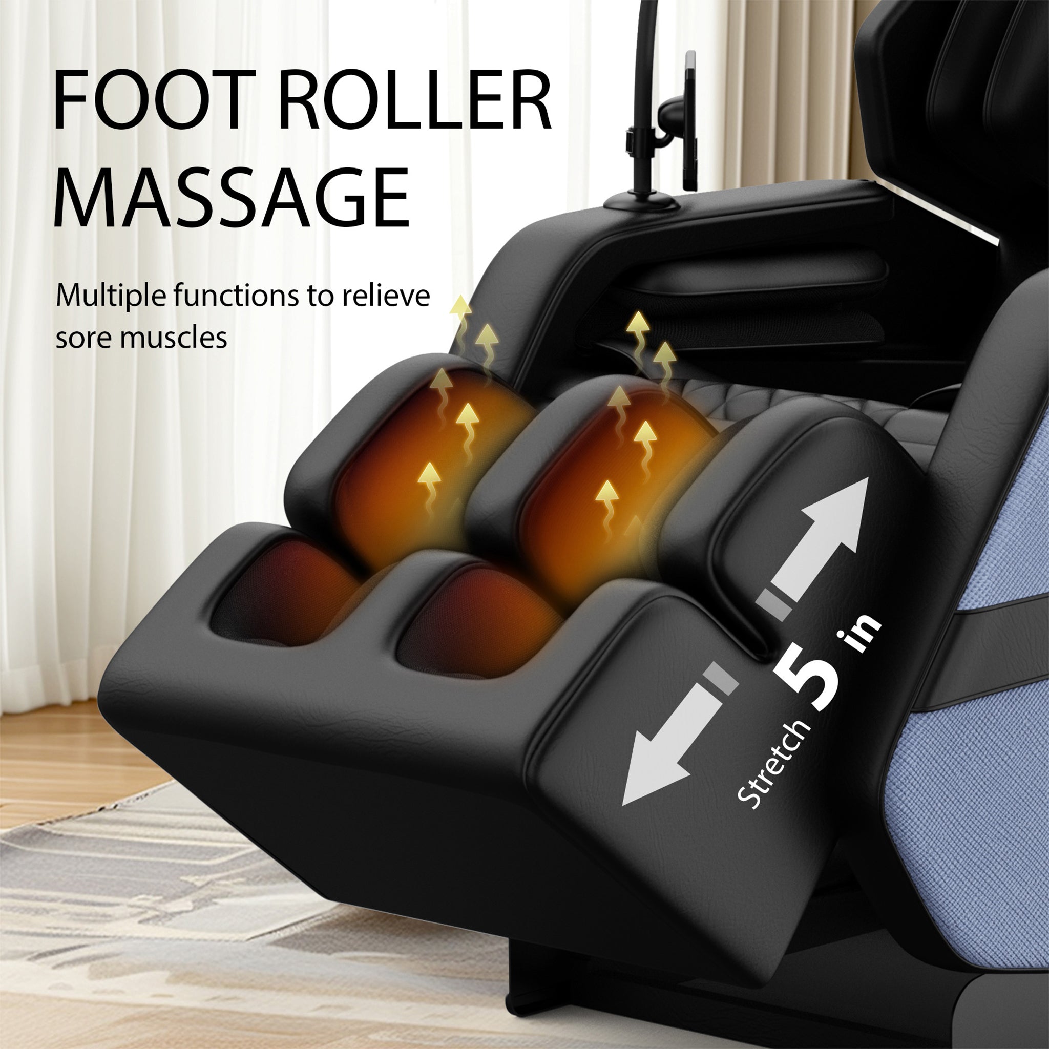 Airvana Imperium Full-Body Zero-Gravity Massage Recliner Chair With Ambient Lighting (SAK34591) – SAKSBY WHOLESALE, view 4