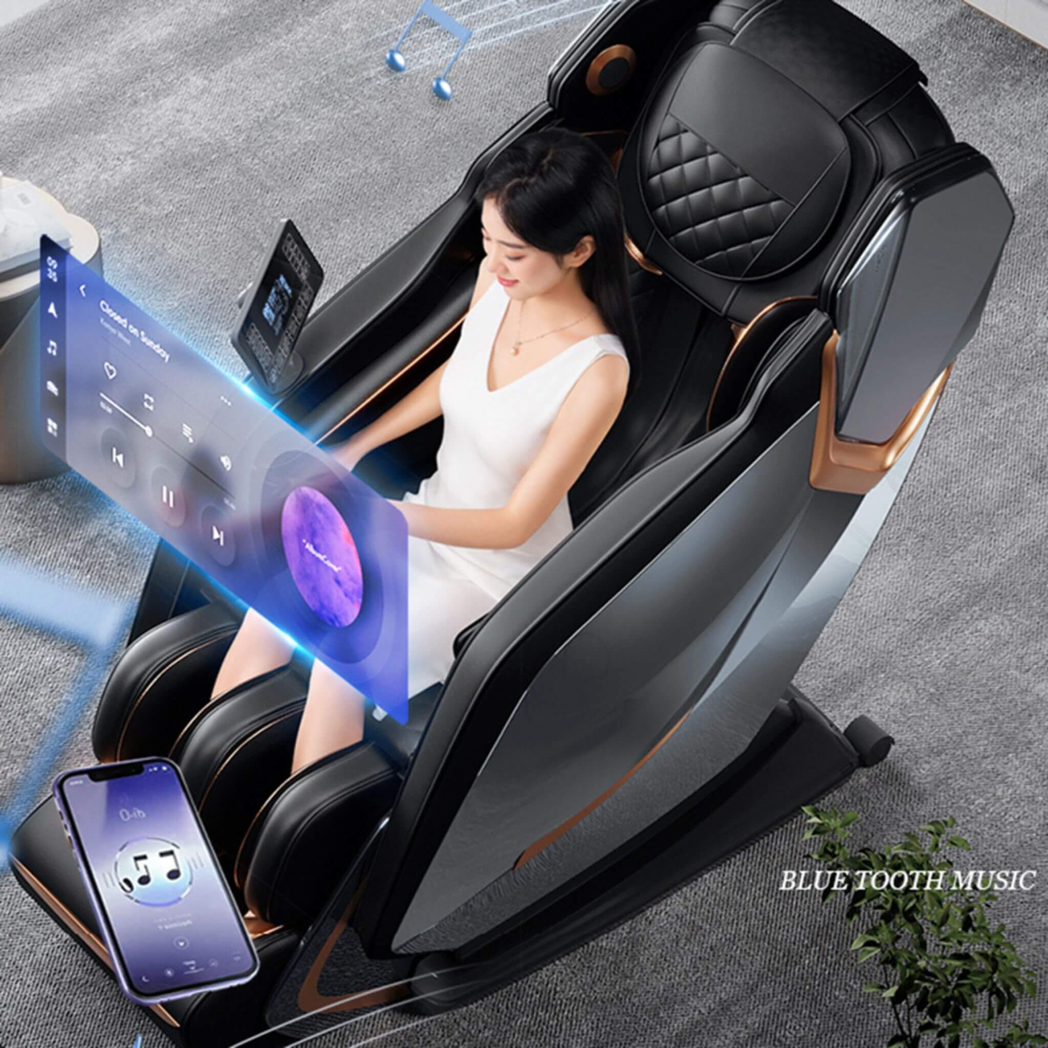 Airvana Nova Full-Body Zero-Gravity Shiatsu Massage Chair With Heat And Voice Control (SAK49206) – SAKSBY WHOLESALE, view 5