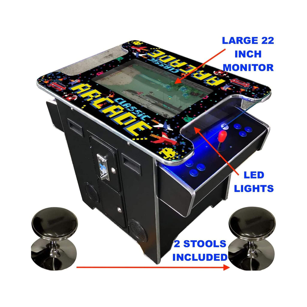 Full-Size Commercial-Grade 2-Player Retro Arcade Machine With 60 Games And Stools (SAK86197) – SAKSBY WHOLESALE, view 4