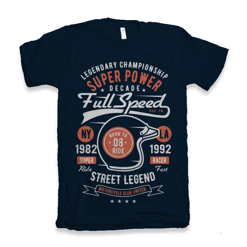 Spun Bamboo Full Speed Super Men's Bamboo Viscose/Organic Cotton Short Sleeve Graphic T-Shirt — detail close-up