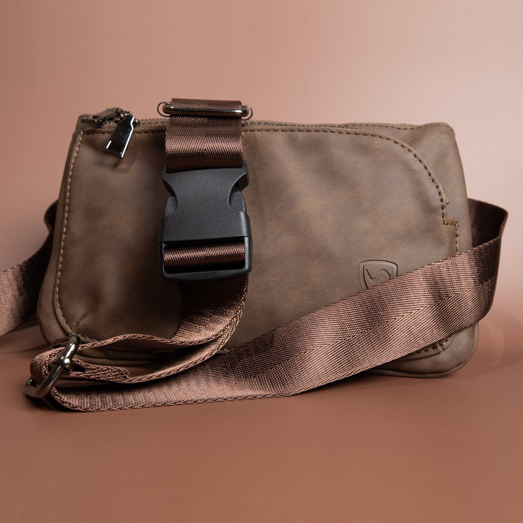 SYB Cross Body Fanny Pack - Metro Vegan Leather – Shield Your Body, view 5