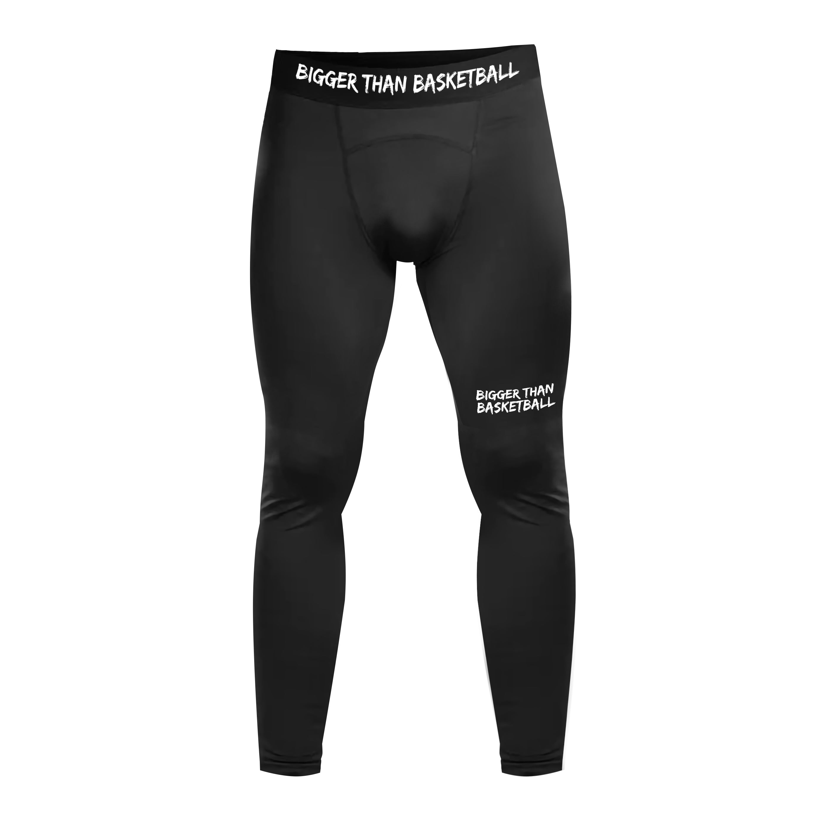 Bigger Than Basketball Compression Tights - Black — main product shot