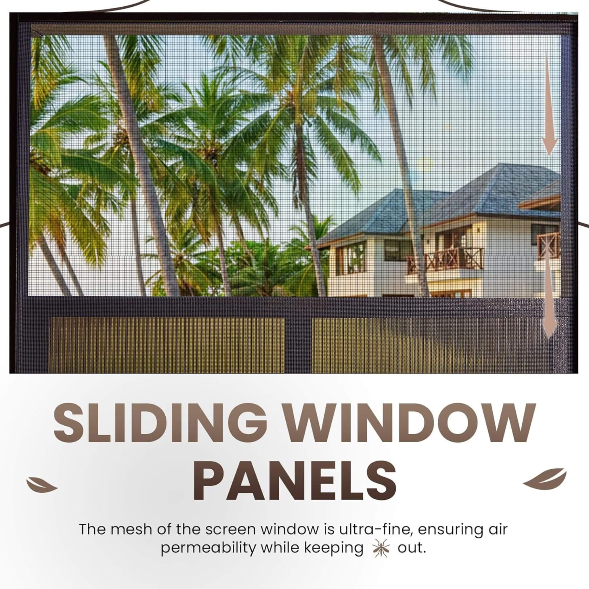 Alora Terrace Fully-Enclosed Outdoor Black Sunroom With Lockable Sliding Doors And Galvanized Double Steel Roof (SAK81634) – 