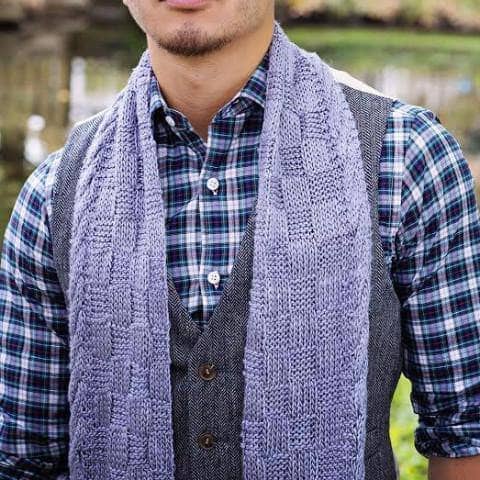 Darn Good Yarn Darn Good Yarn Fun and Games Scarf Kit — construction detail
