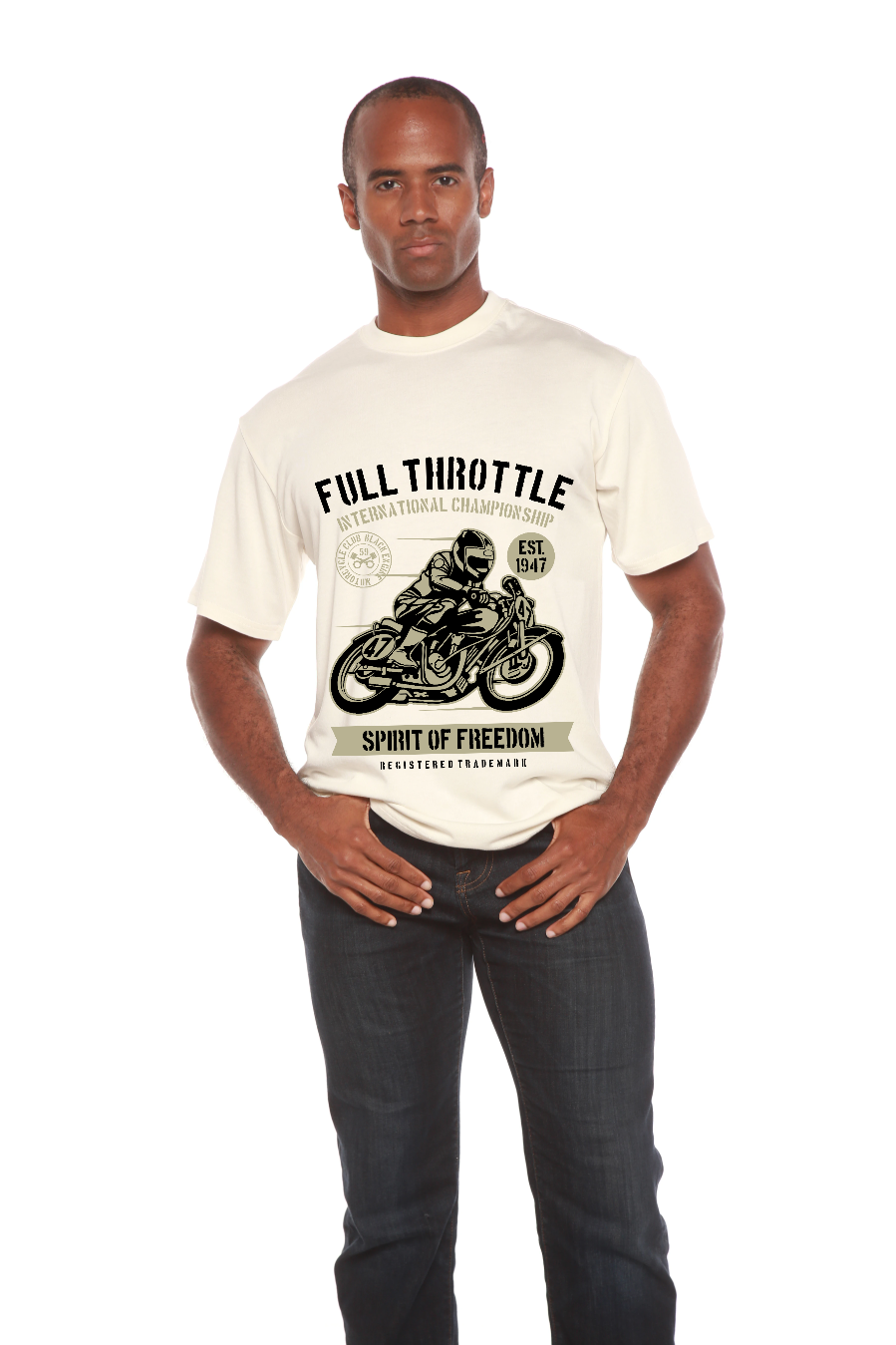 Spun Bamboo Fuul Throttle Men's Bamboo Viscose/Organic Cotton Short Sleeve Graphic T-Shirt — feature highlight