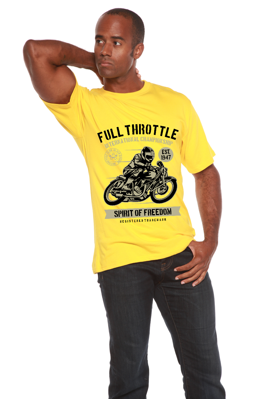 Spun Bamboo Fuul Throttle Men's Bamboo Viscose/Organic Cotton Short Sleeve Graphic T-Shirt — color detail
