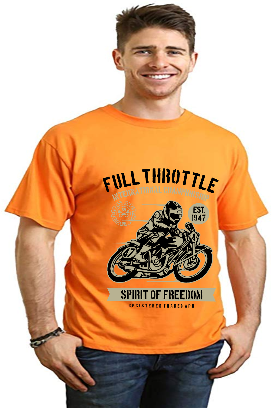 Spun Bamboo Fuul Throttle Men's Bamboo Viscose/Organic Cotton Short Sleeve Graphic T-Shirt — comparison shot