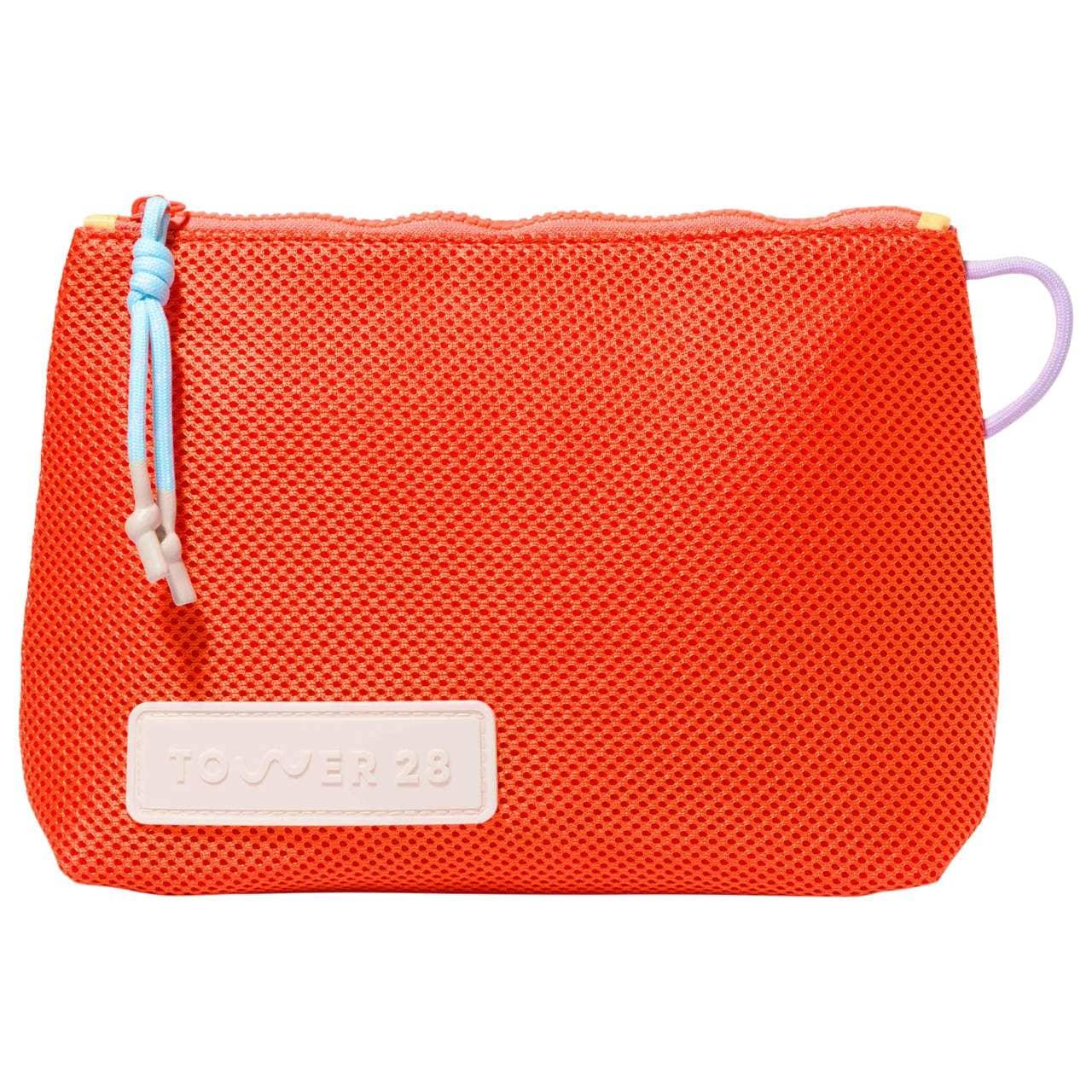 SOS (Store. Our. Stuff) Makeup Bag - Eco-Friendly, Lightweight Makeup Organizer with Recycled Material & Padded Mesh