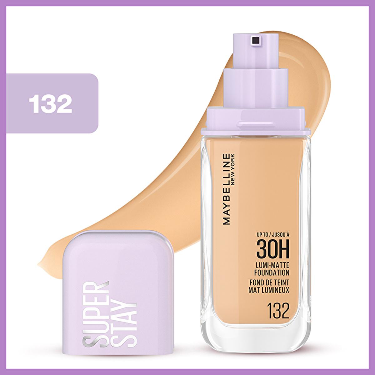 Maybelline New York Super Stay Lumi Matte Foundation - Long-Lasting, Matte Finish, 132