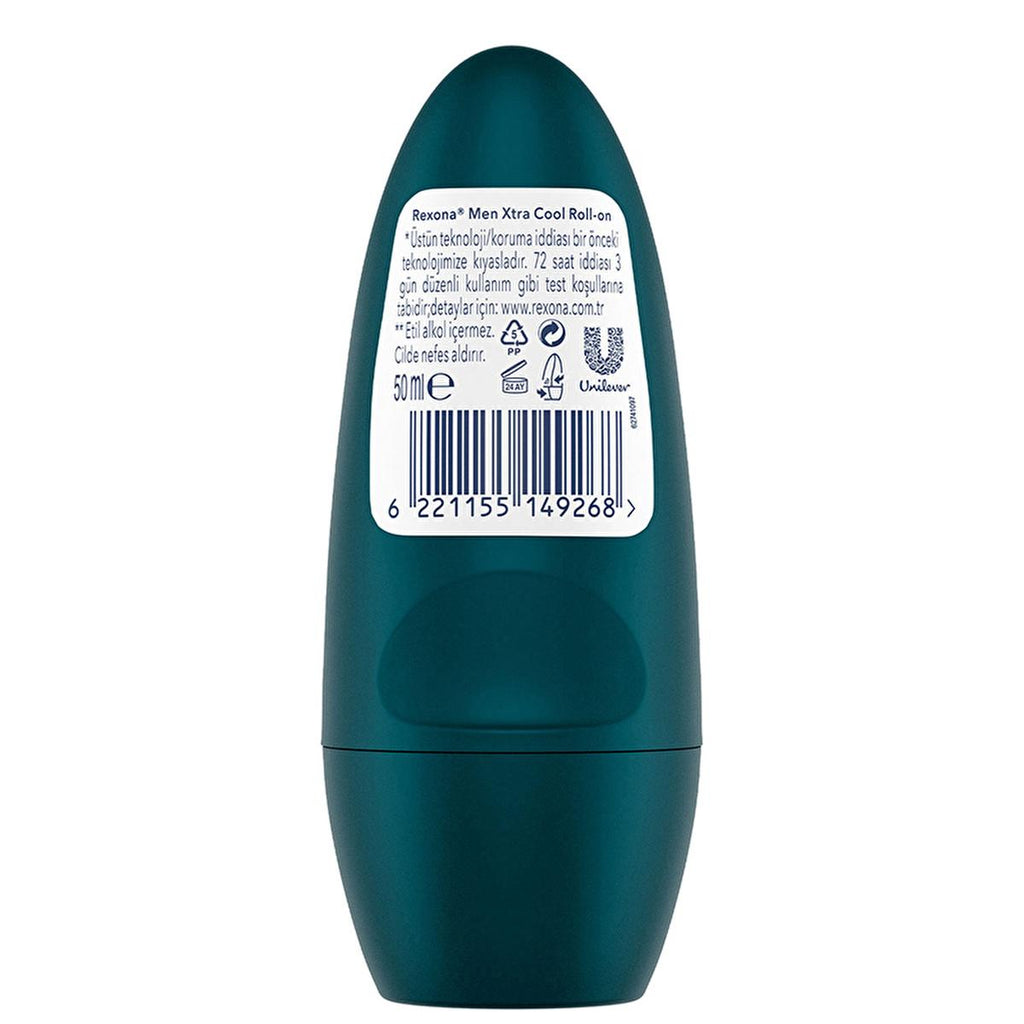 Rexona Xtra Cool Roll-On Deodorant for Men - 72 Hour Protection, Long-Lasting Freshness