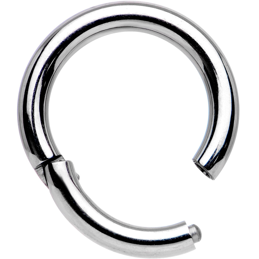 BodyCandy 14G 5/16 Solid G23 Implant Grade Titanium Hinged Segment Ring — detail and construction