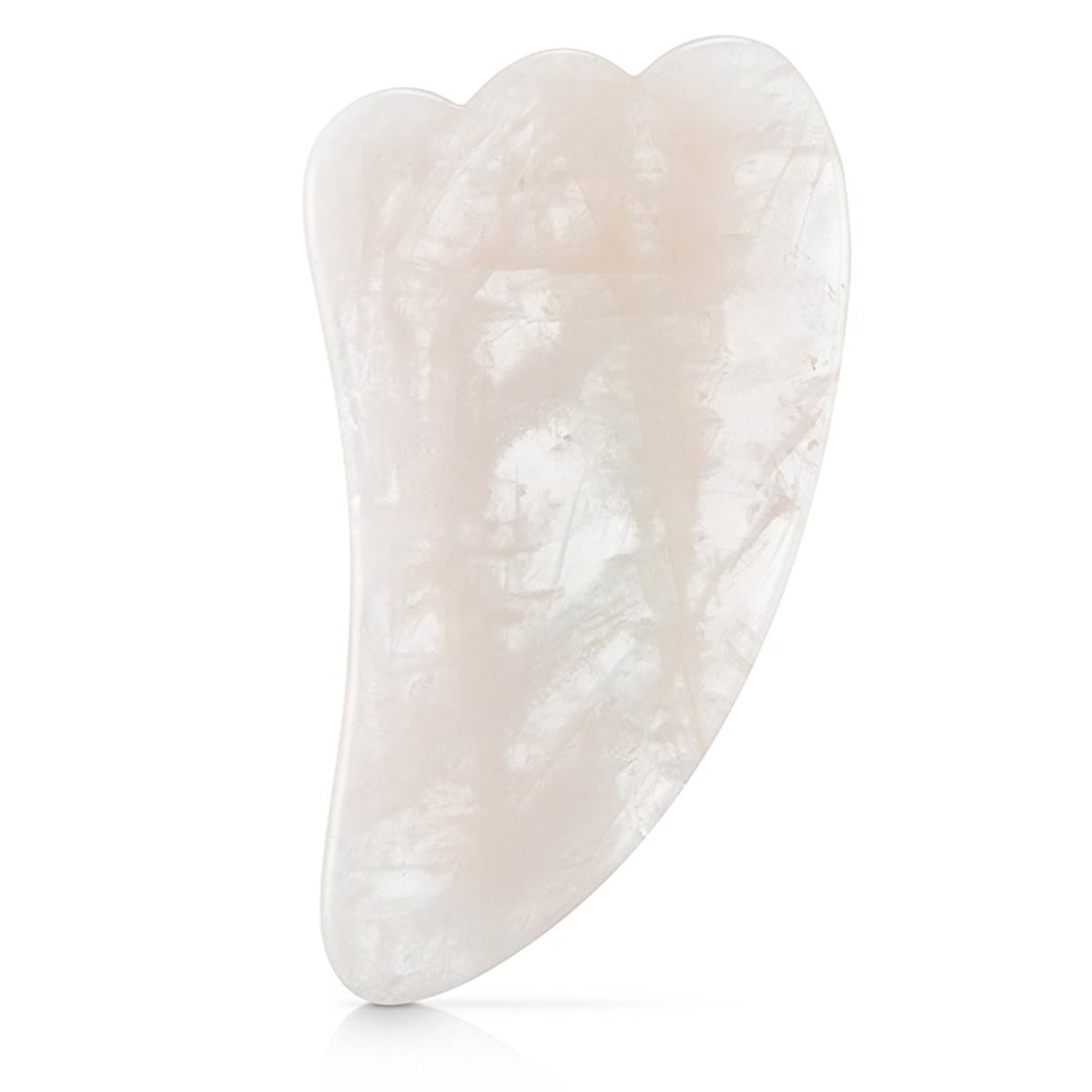 Eklips Rose Quartz Gua Sha Facial Massage Stone for Natural Skincare Routine