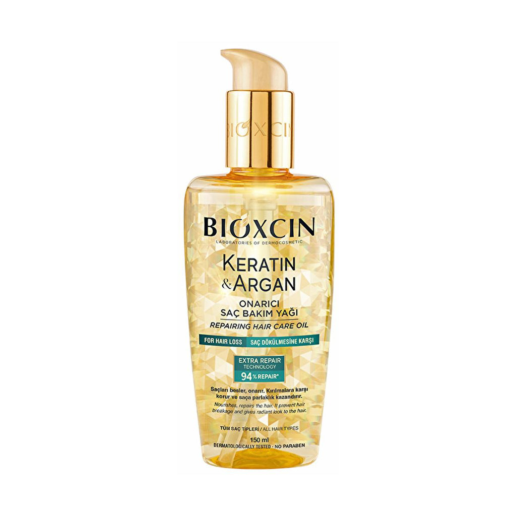 Bioxcin Keratin & Argan Hair Care Oil - Nourishing, Repairing, and Moisturizing for Damaged Hair