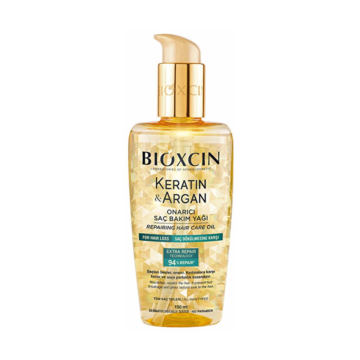 Bioxcin Keratin & Argan Hair Care Oil - Nourishing, Repairing, and Moisturizing for Damaged Hair