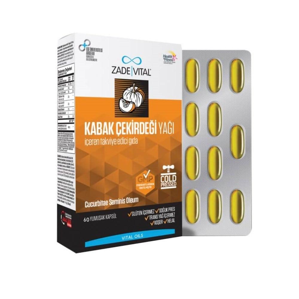 Zade Vital Pumpkin Seed Oil 320mg 60 Capsules - Natural Support