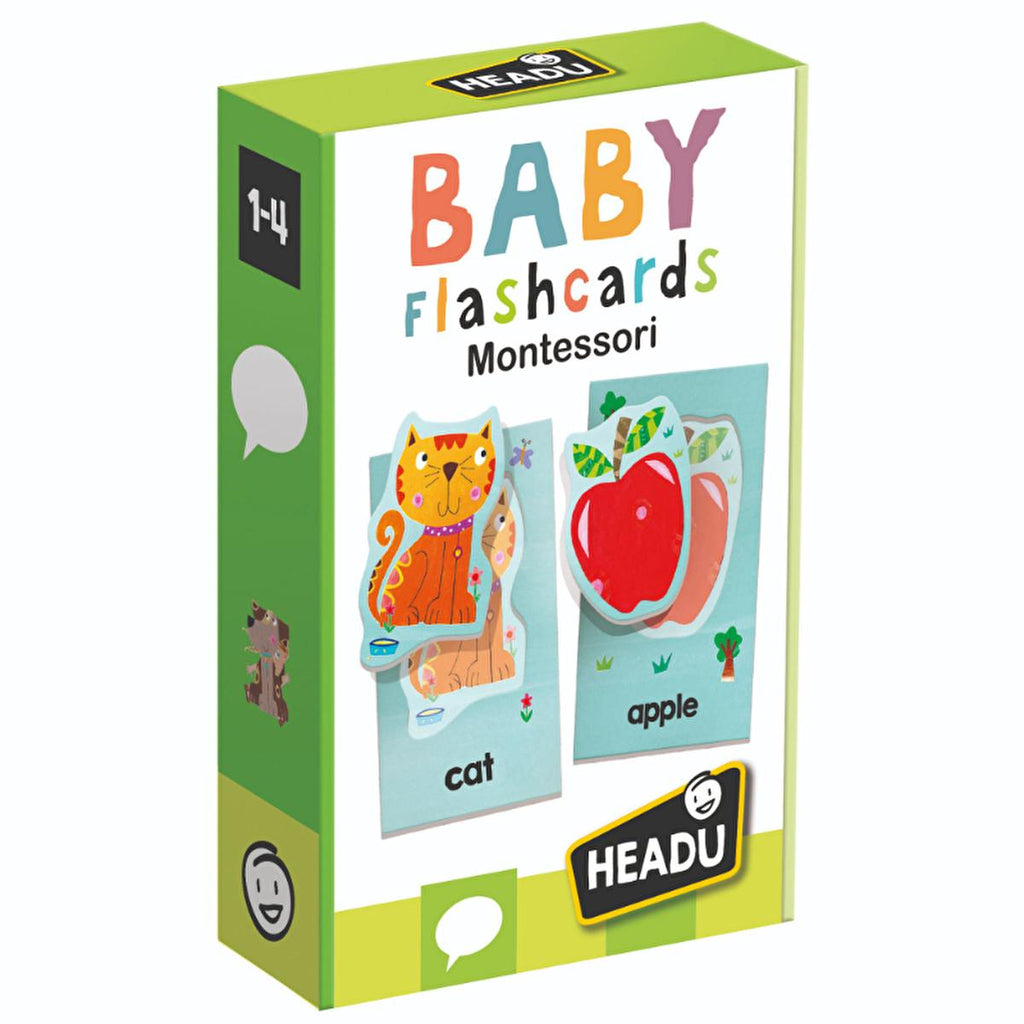 Headu Montessori Flashcards for Toddlers - Emotional Intelligence & Action Learning Cards (1-4 Years)
