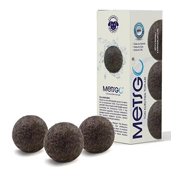 Metsgo 3-Pack Wool Dryer Balls - Eco-Friendly Laundry Solution for Reduced Drying Time & Energy Savings