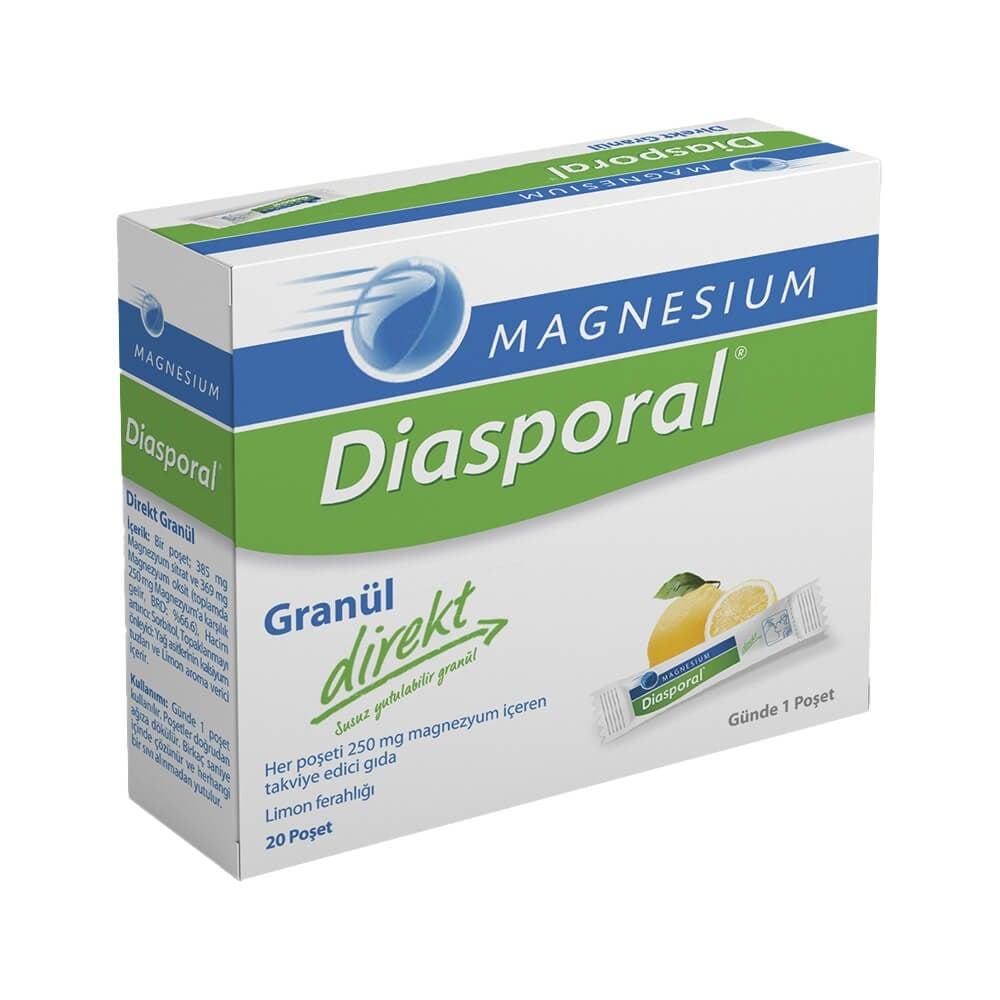Diasporal Magnesium Supplement - 250mg per Sachet, 20 Count - Supports Magnesium Deficiency & Overall Wellness