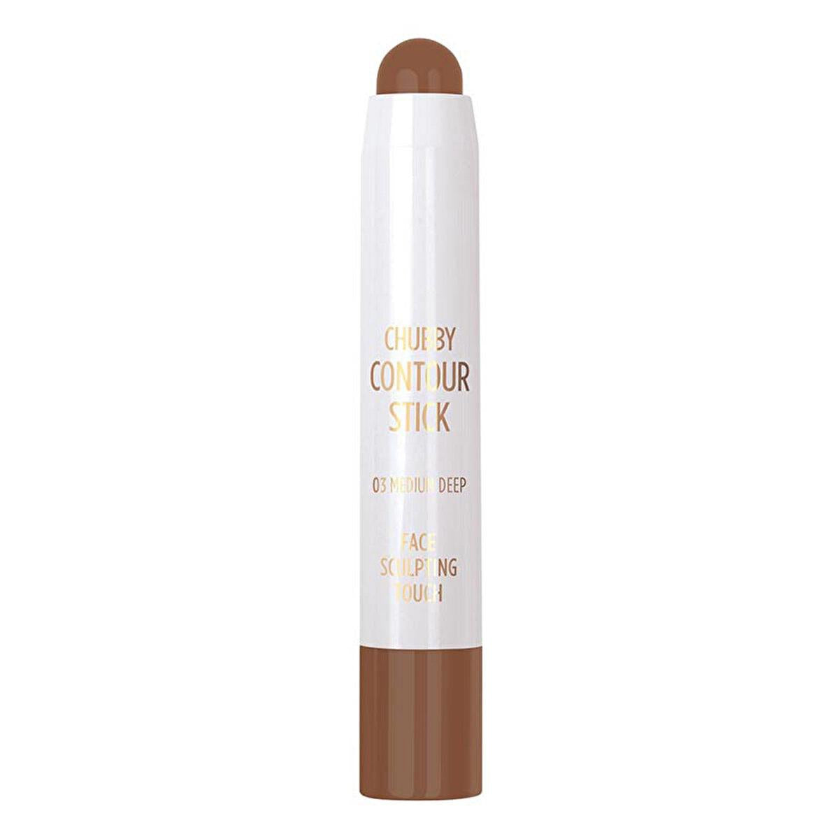 Golden Rose Golden Rose Chubby Contour Stick 03 Medium Deep - Vegan Matte Finish Contour Makeup for Facial Contouring