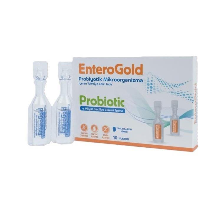 EnteroGold Kids Probiotic Supplement - 10 Flakons | Supports Gut Health in Children | Bacillus Clausii Probiotic for Kids Aged 4+