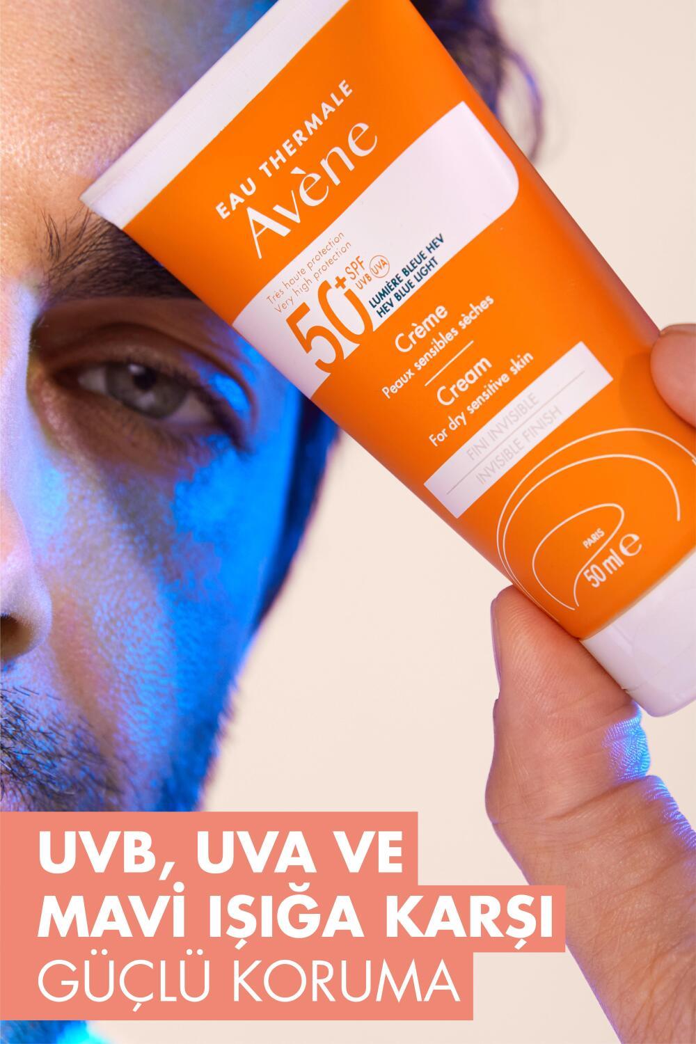 Avene Fragrance-Free Sunscreen Cream for Dry Skin SPF50+ - Water-Resistant & Moisturizing