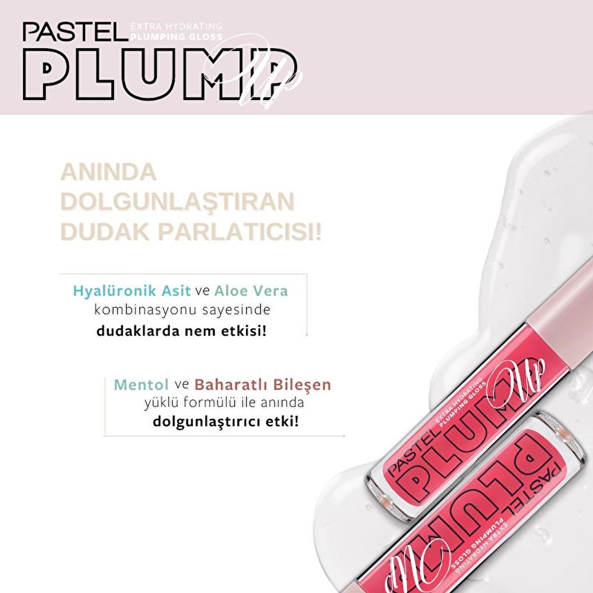 Pastel Profashion Plump Up Extra Hydrating Plumping Gloss 204 - Vegan Hydrating Lip Gloss for Dry Lips